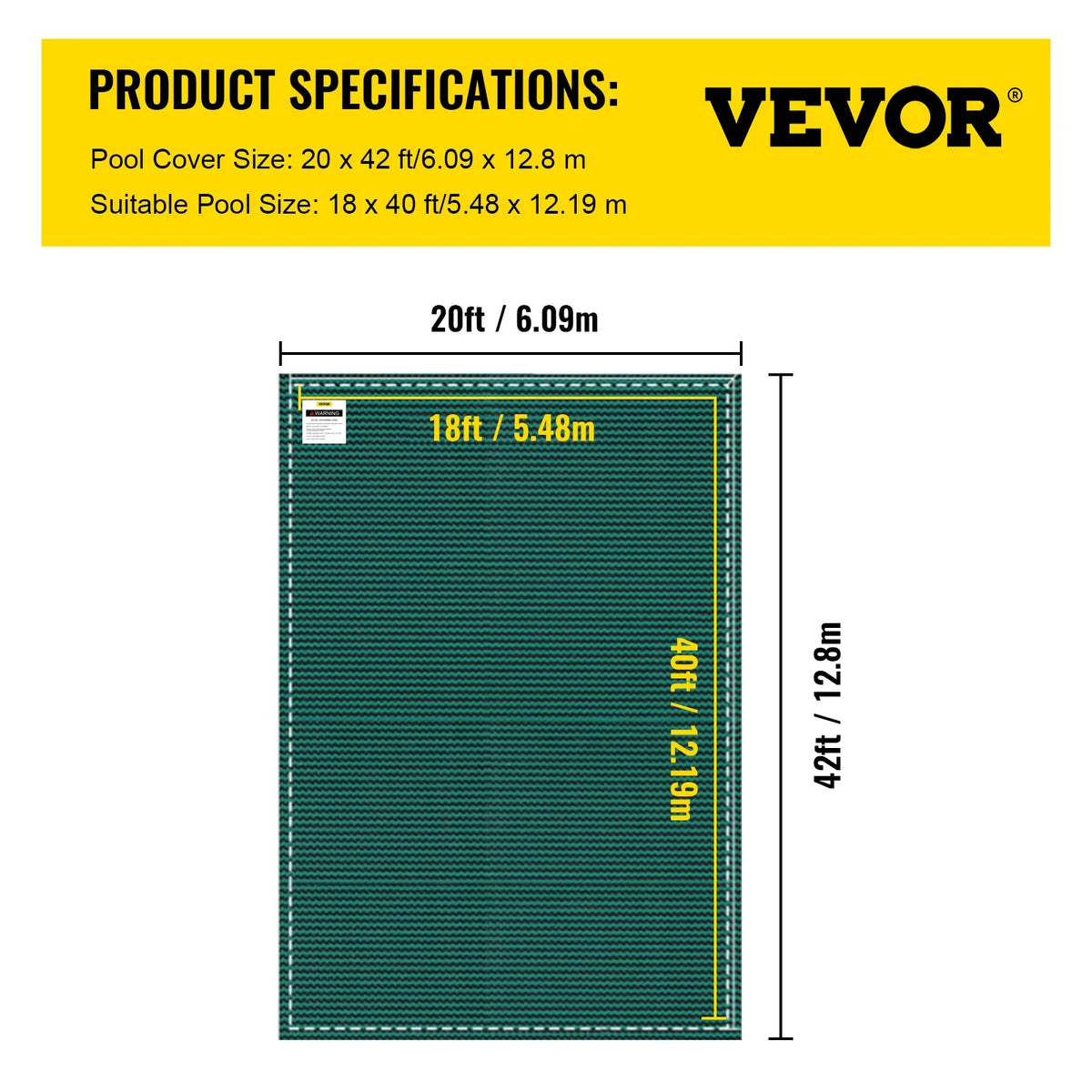 Inground Pool Safety Cover Winter Pool Cover Outdoor Summer Dust Cover PP Material Pool Cover with Good Rain Permeability