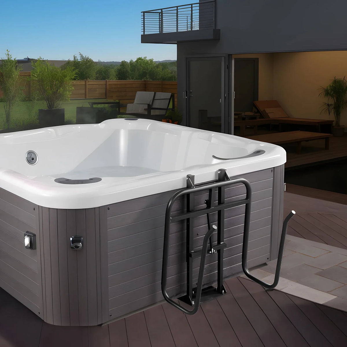 Hot Tub Cover Lift Hydraulic Width 53.1" - 92.5" Adjustable, Installed Underneath on one Sides for Hot Tubs Spa