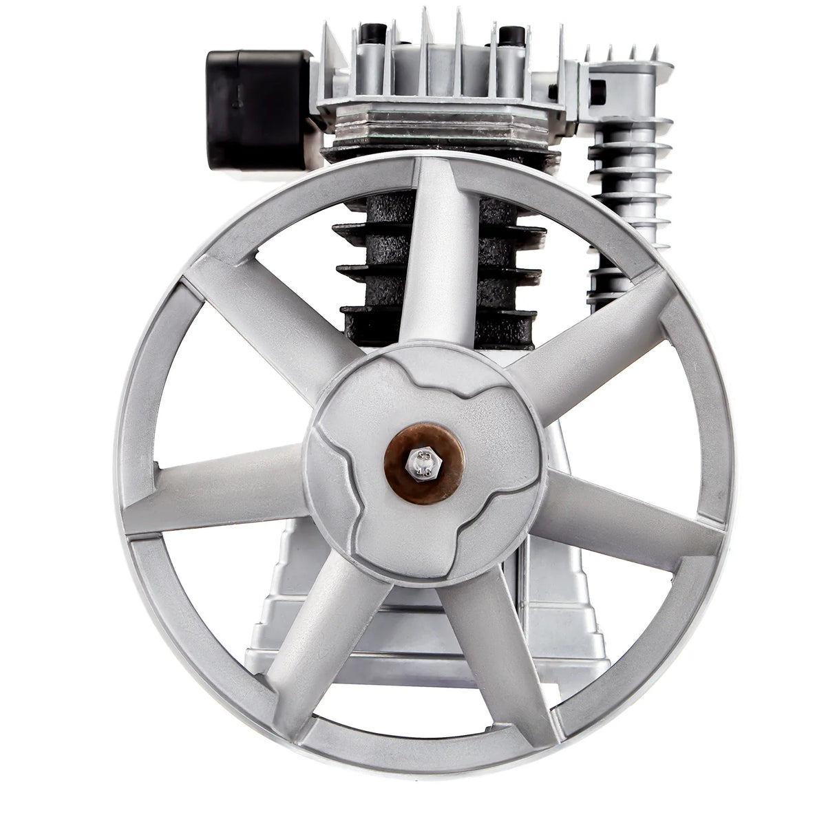 3HP 12CFM 1300RPM High-Spped Single Stage Twin Cylinder Aluminum Air Compressor Head Piston Style Splash Lubrication Pump