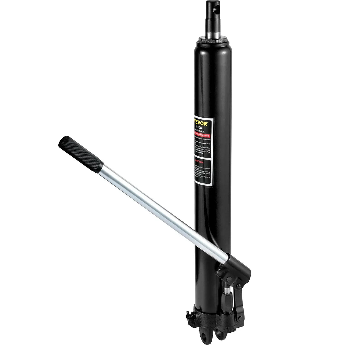 3/8/12Tons Capacity Hydraulic Long Ram Jack with Single Piston Pump and Clevis Base, for Garage Cranes, Engine Lift Hoist