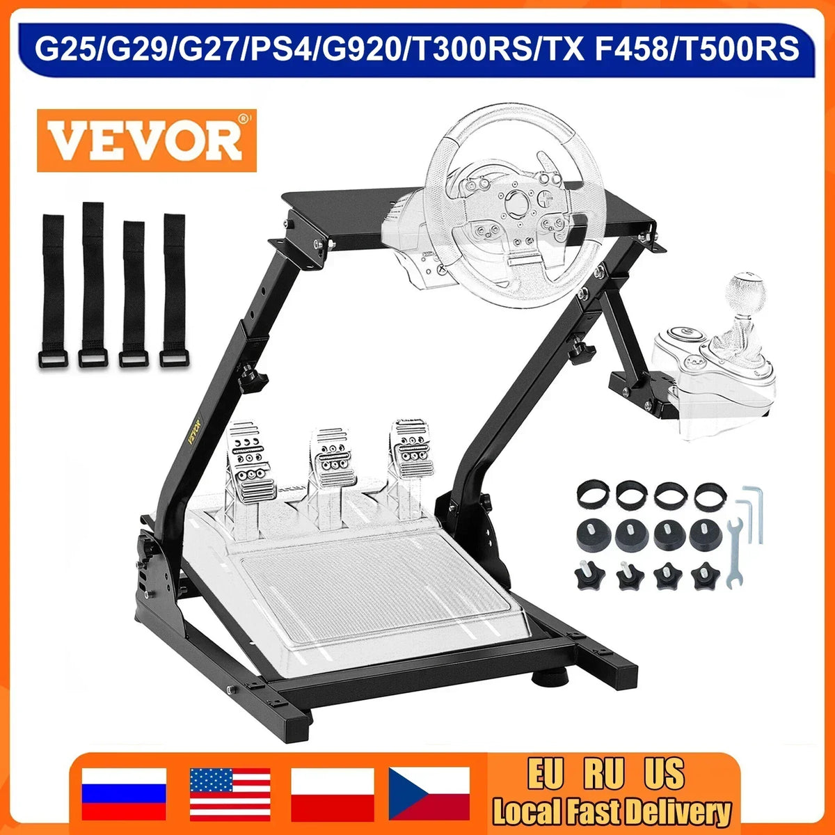 Racing Steering Wheel Stand Height Adjustable For Logitech G25 G27 G29 G920 Wheel Stand Gaming Racing Simulator Steering