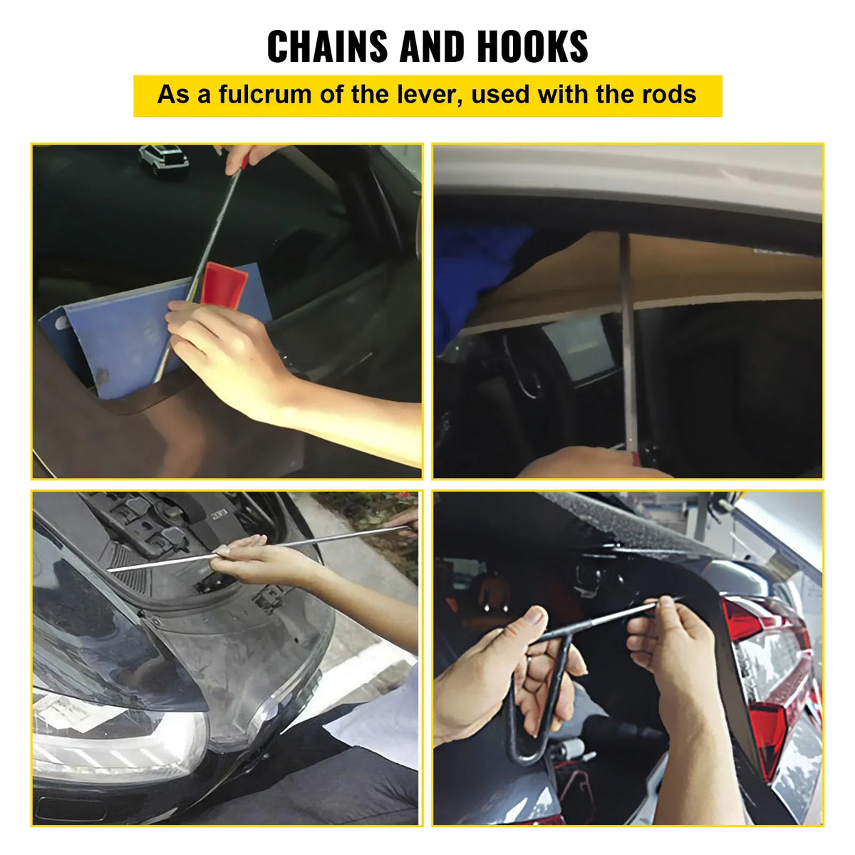 20 Pcs Paintless Dent Repair Rods Professional Hail Dent Removal Tool For Minor Dents Door Dings And Hail Damage