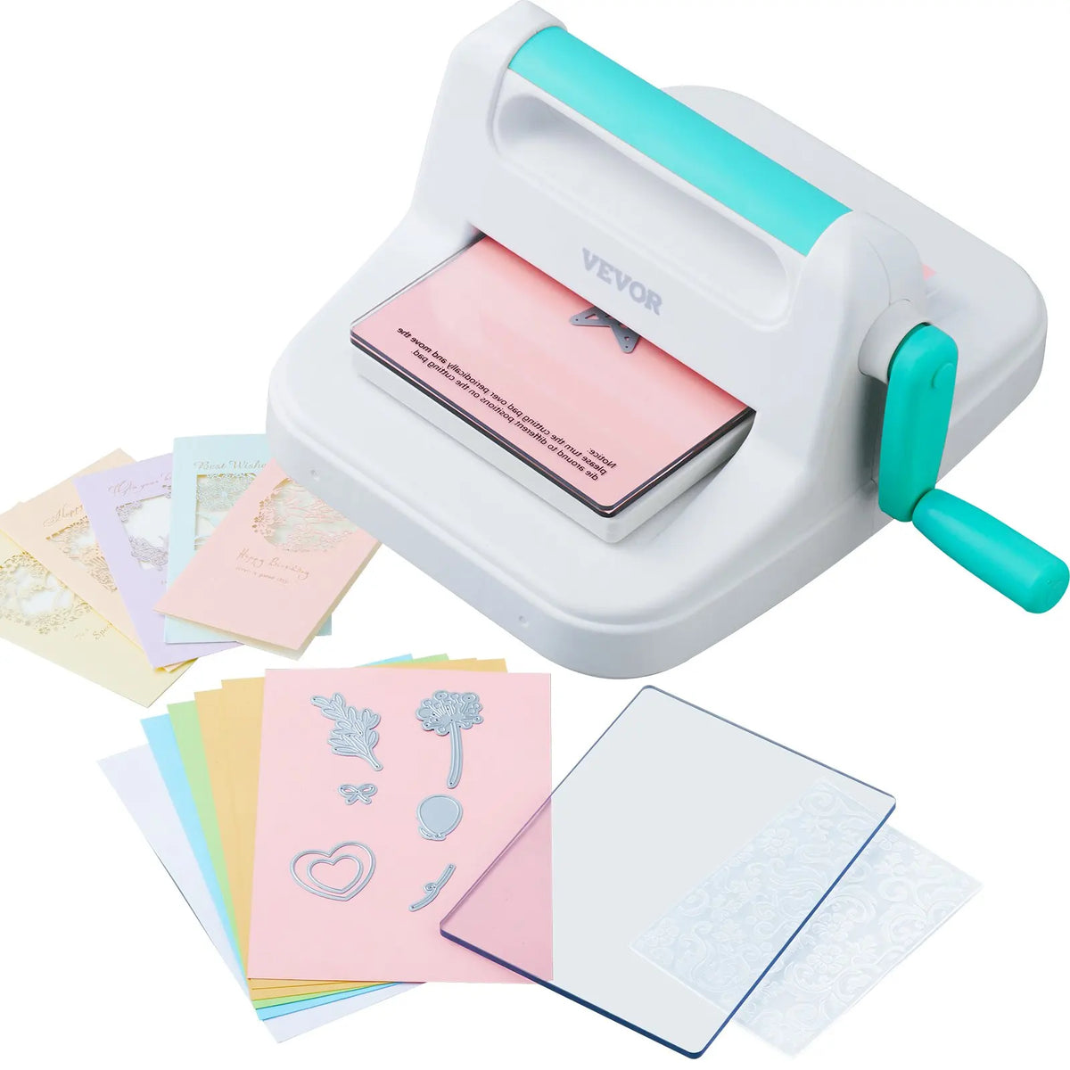 Manual Die Cutting & Embossing Machine, Portable Cut Machines, 6/9 inch Opening Scrapbooking Machine Full Kit Included