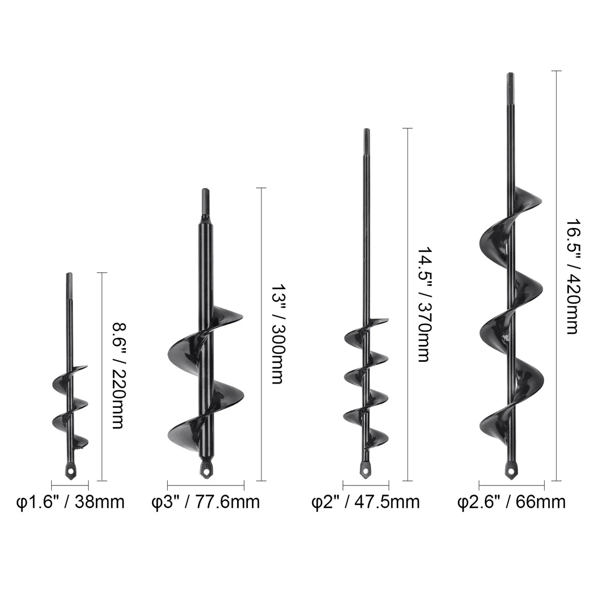 Auger Drill Bit for Planting Garden Auger Drill Bit Spiral Drill Bit for Bulbs Planting & Holes Digging Hex Drive Drill