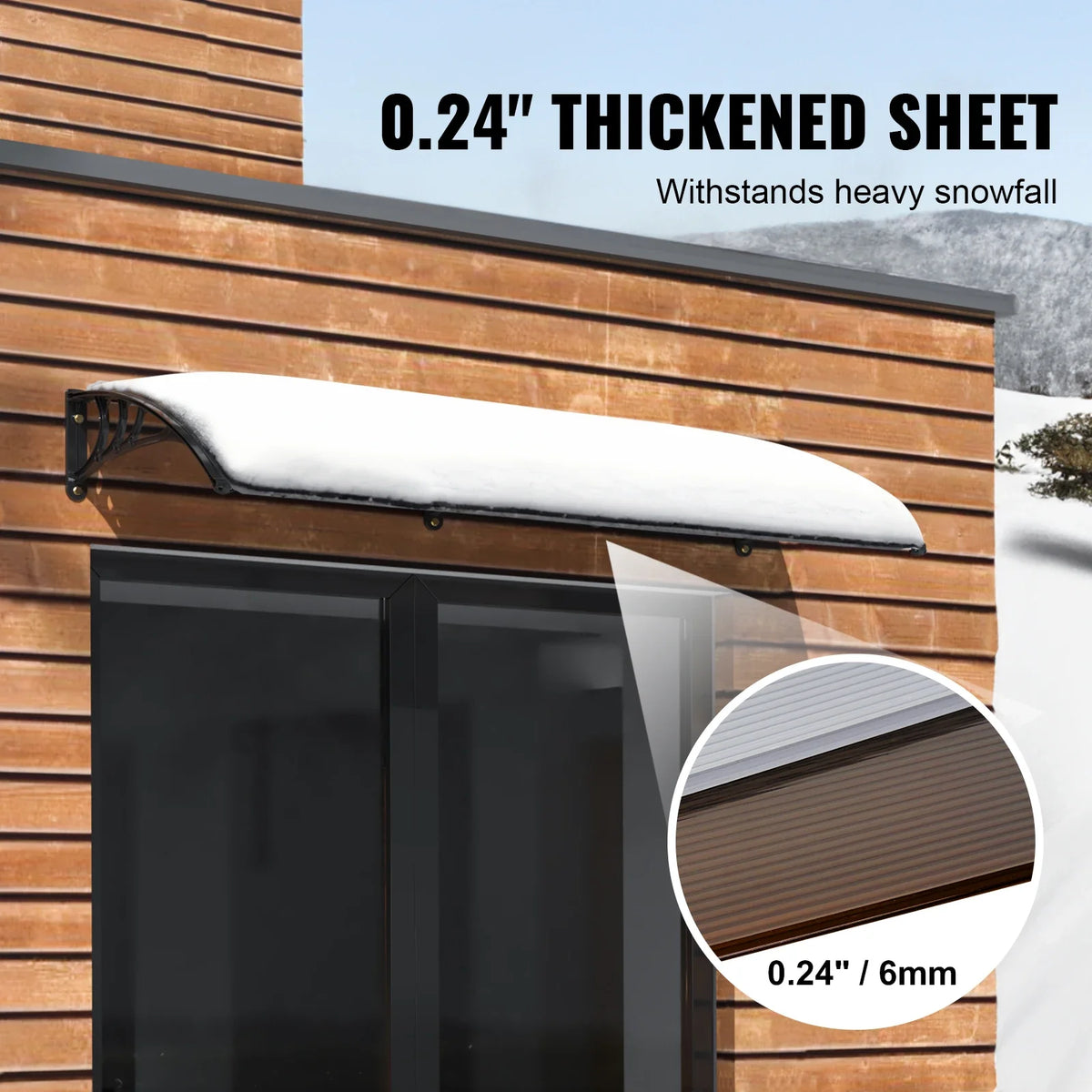 Front Door Overhang Awning Outdoor Window Door Awning Entry Door Window Awning Exterior Sun Shutter Rain Snow Protection