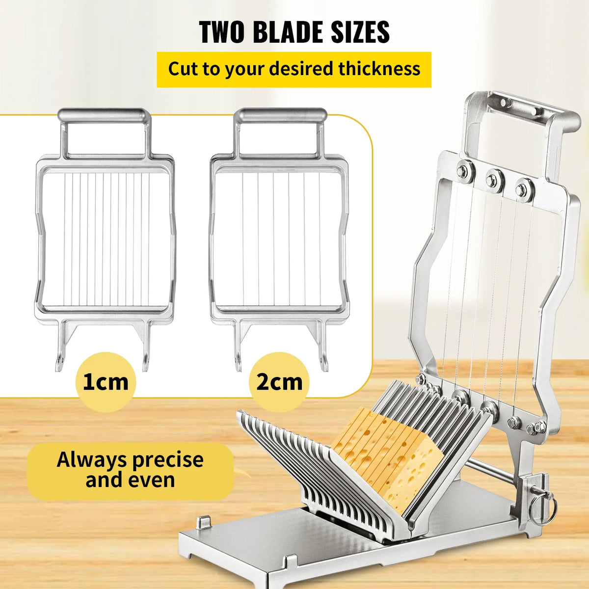 Cheese Cutter with 304 Stainless Steel Wire Butter Cutting Blade Commercial Cheese Slicer for Kitchen Cooking Baking Tool