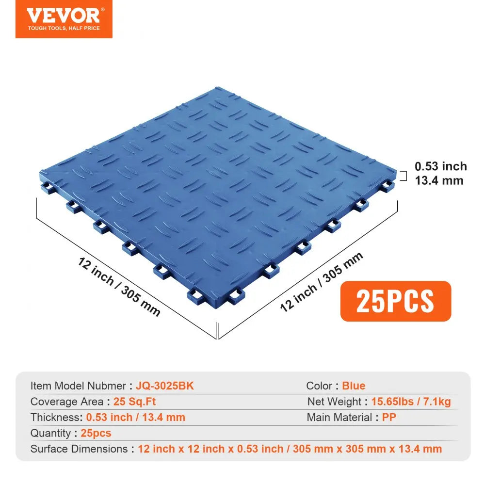 Garage Tiles Interlocking  Garage Floor Covering Tiles, Non-Slip Double-Sided Texture Garage Flooring Tiles