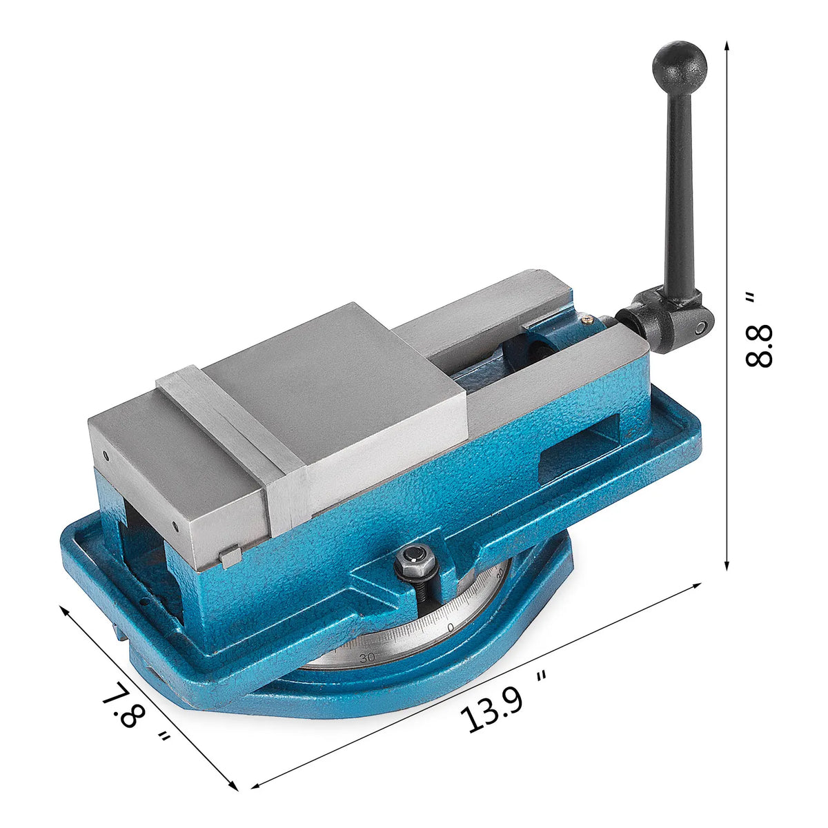 Precision Milling Machine Vise 4 Inch Accu Lock Swivel Base Clamping Vise Bench Vice Clampfor Milling Drilling Machine