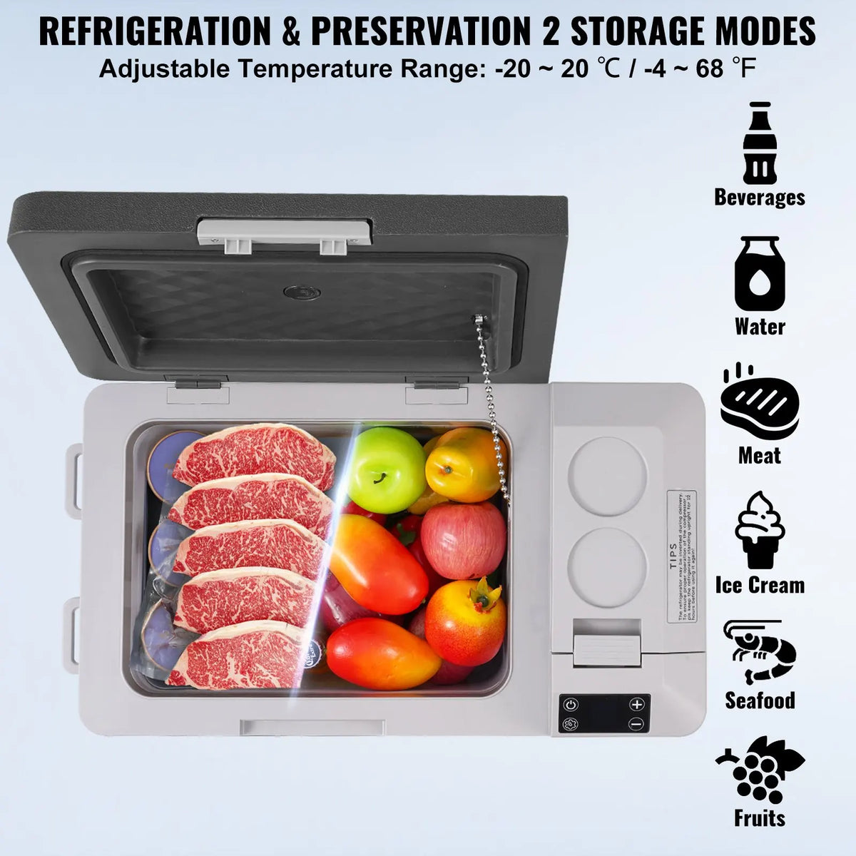 Portable Car Refrigerator Freezer Compressor 8L/15L/25L/70L Single Zone Compressor Cooler for Home,Outdoor Camping RV