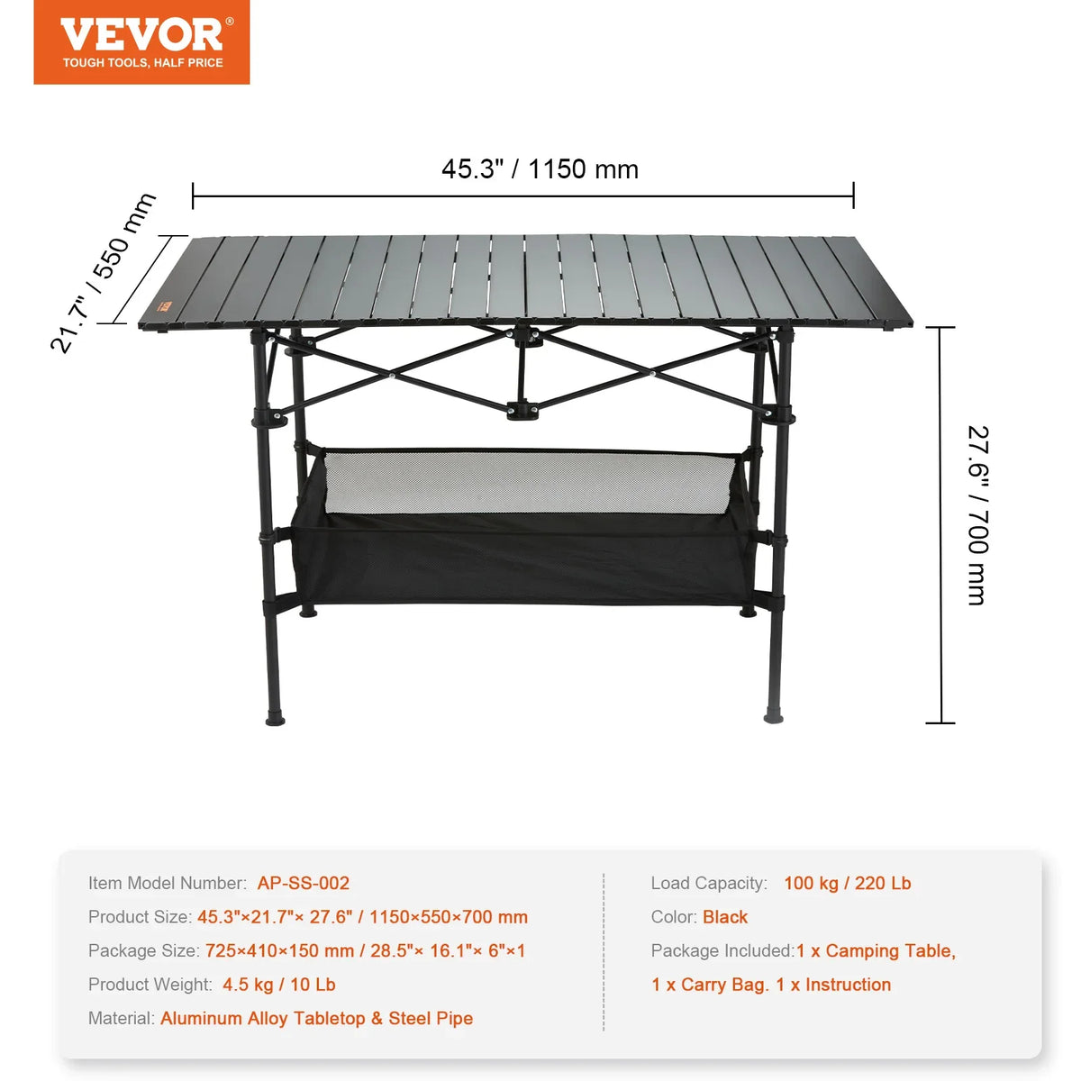 Folding Camping Table Outdoor Portable Travel Tables Lightweight Fold Up Picnic Table Ultra Compact Work Storage Tables