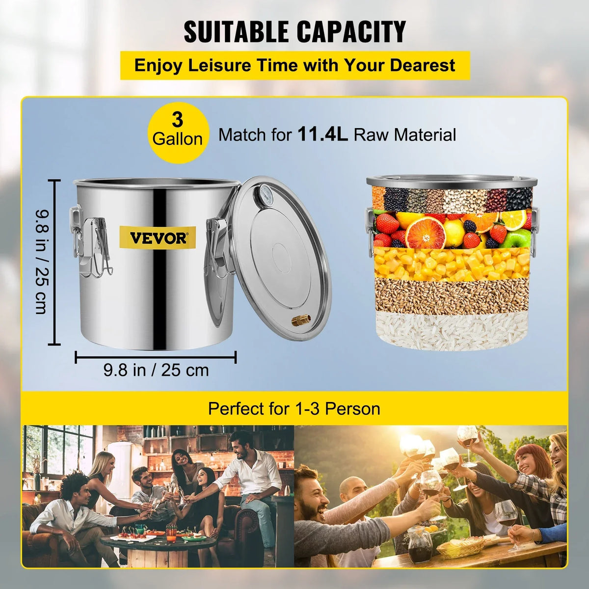 12-30L Water Alcohol Distiller Copper Wine Making Boiler Home DIY Brewing Distilling Kit for Fruit Wine, Water, Brandy