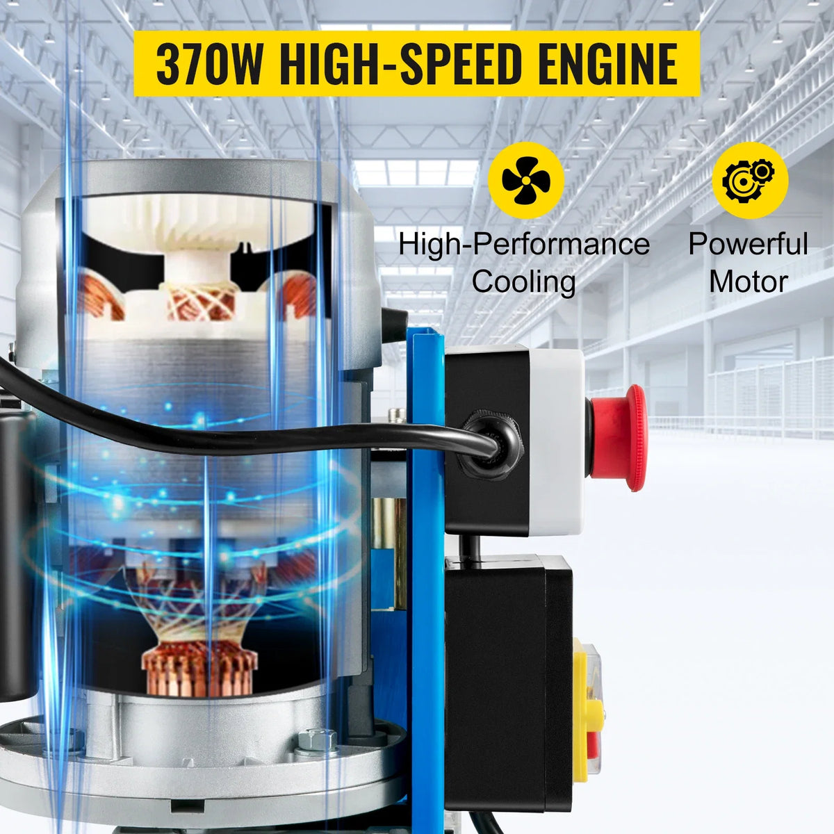 Electric Wire Stripping Machine Cable Stripper 1.5-38 mm 11 Channels & 10 Blades 75 ft/Minute for Recycling Copper Wire