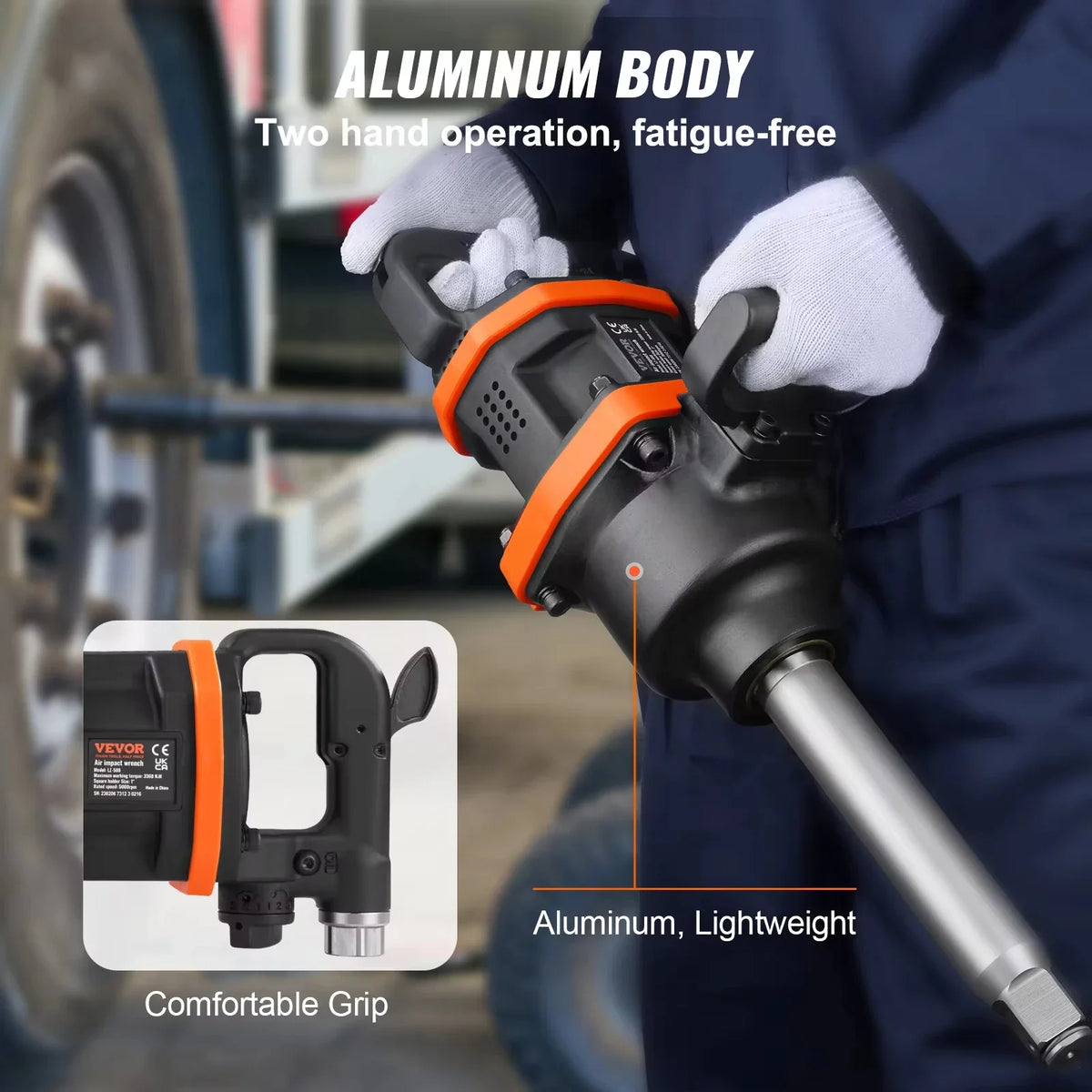 1 Inch Air Impact Wrench High Reverse Torque Outpu Pneumatic Impact Gun for Heavy Duty Repairs and Maintenance Car Tire