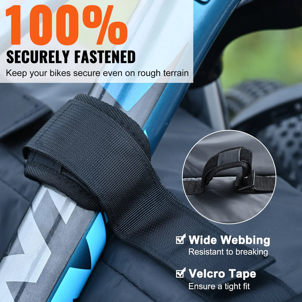 53/62" Truck Tailgate Pad Carry 5 Mountain Bikes, Tailgate Protection Pad with Camera Opening for Mid-Size Pickup Trucks