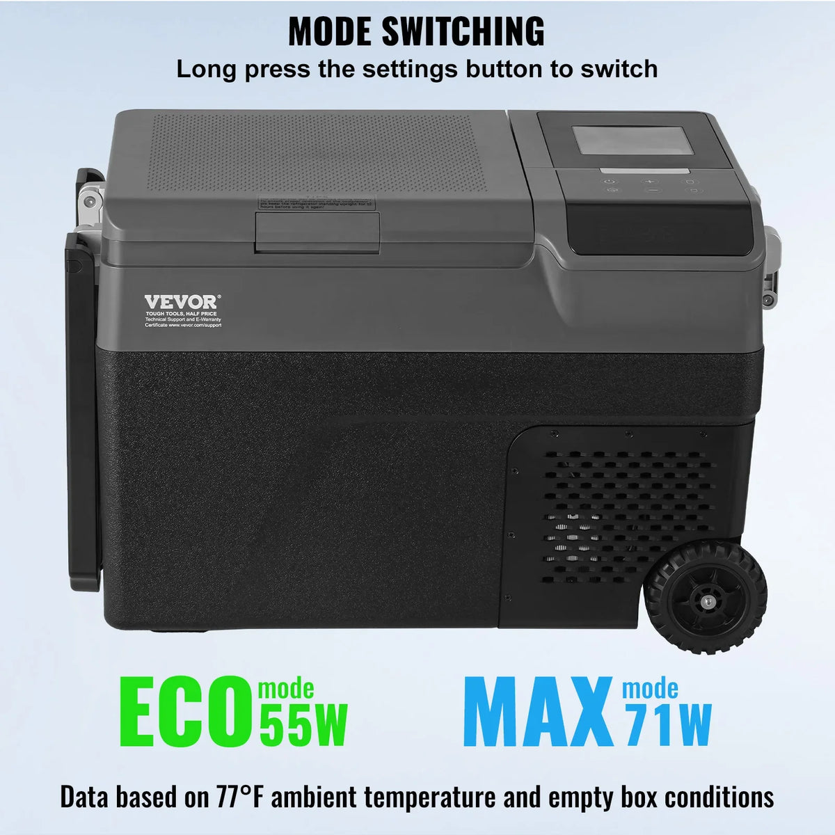 12V Portable Car Refrigerator, with Ice Making Function,  , 37 QT Single Zone , with Casters for Camping, Car, RV