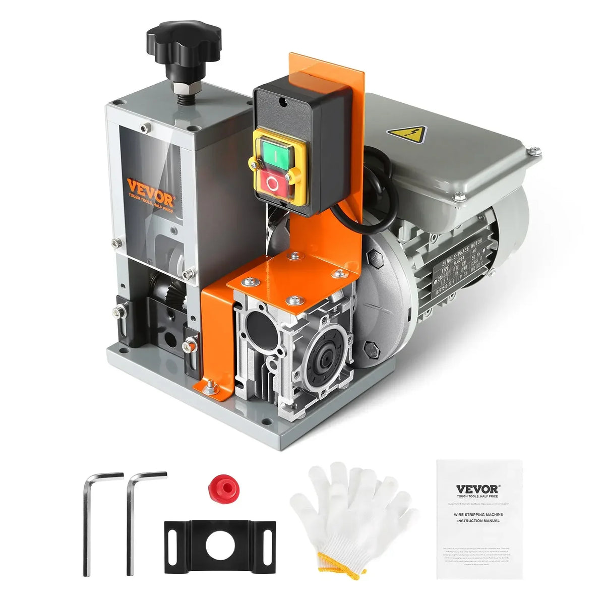 Wire Stripper Electric Wire Stripping Machine Cable Stripper 180W 3 Feeding Holes Wire Peeler Scrap Copper Recycling