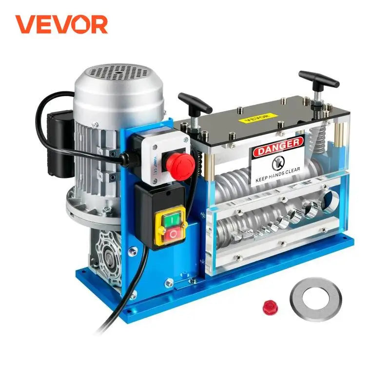 Electric Wire Stripping Machine Cable Stripper 1.5-38 mm 11 Channels & 10 Blades 75 ft/Minute for Recycling Copper Wire