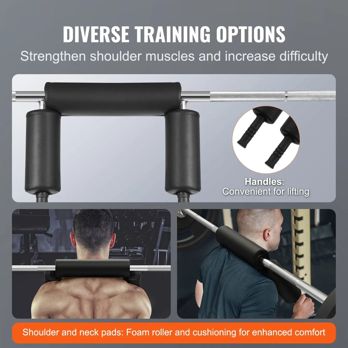 Safety Squat Bar,700 LBS Fitness Squat Bar,Safety Squat Bar Attachment,for Front Squats, Lunges, Rehab, Physical Therapy