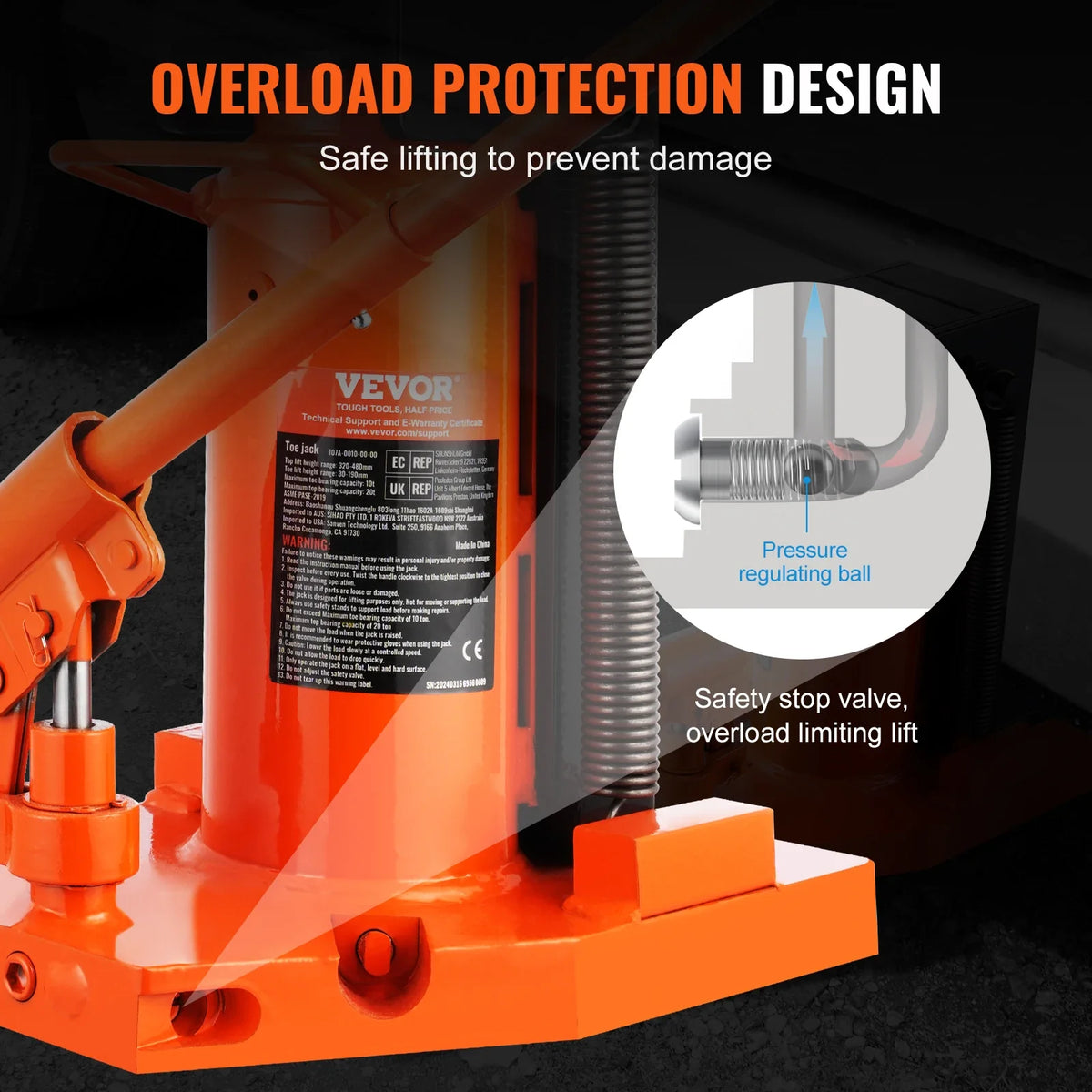 5 Ton On Toe Toe Jack Lift 10 Ton On Top Lift Capacity Machine Jack Air Hydraulic Claw Jack for Machinery Industry