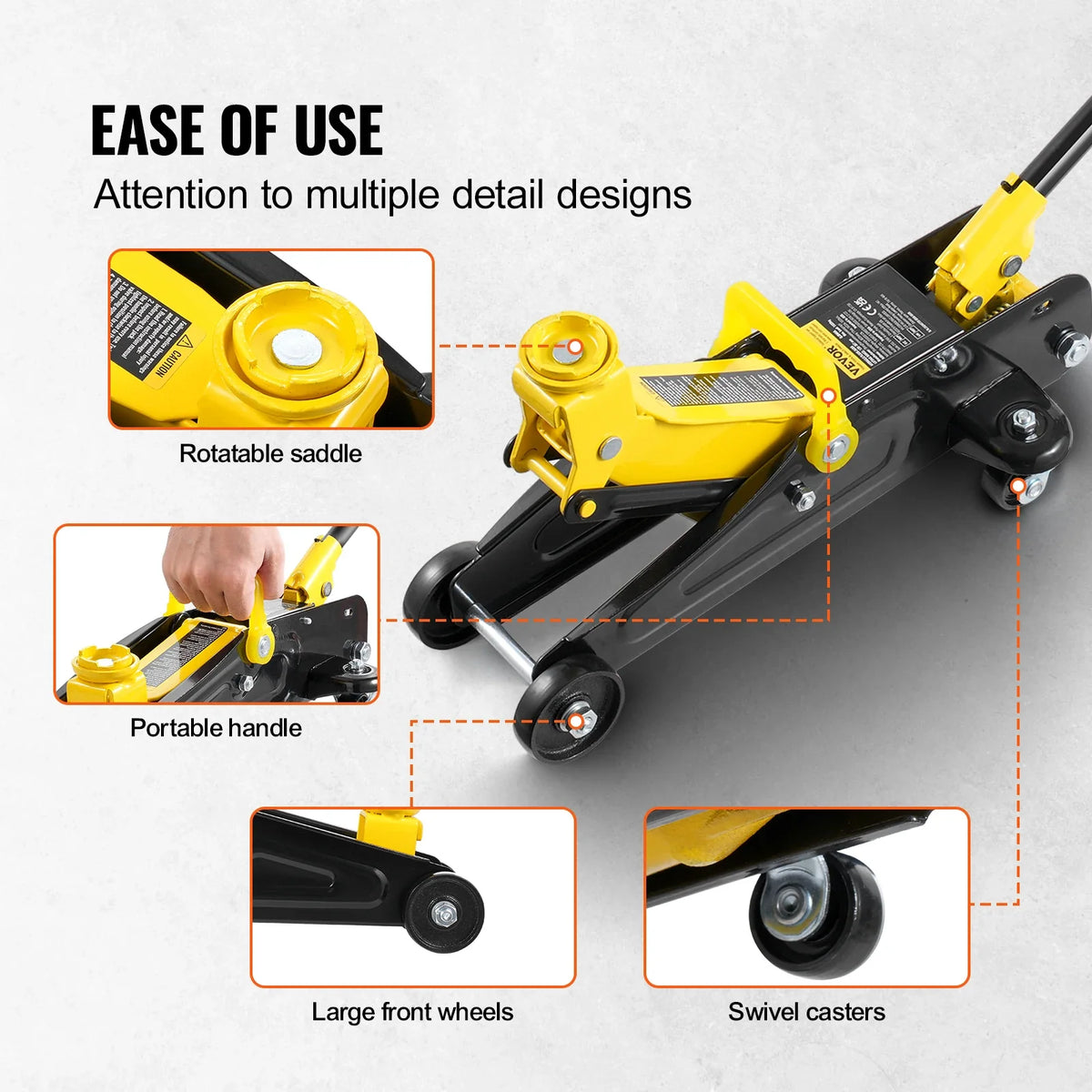 Low Profile Floor Jack 1.5 /2Ton, Heavy Duty Iron Hydraulic Racing Floor Jack, Hydraulic Car Jack, Single Piston Pump