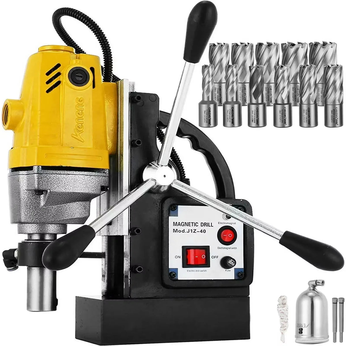 Magnetic Drill Press 980/1100/1200W Electric Bench Drilling Rig Machine for Engineering Steel Structure MD40 MB23 BRM35 ﻿