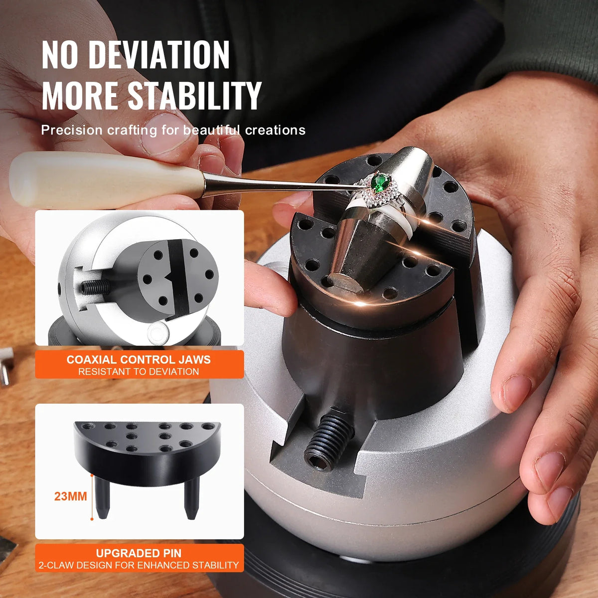 5" Engraving Ball Vise Tool 360° Rotation Jewelry Engraving Equipment for Gemstone Inlay and Ring Carving Setting Tools