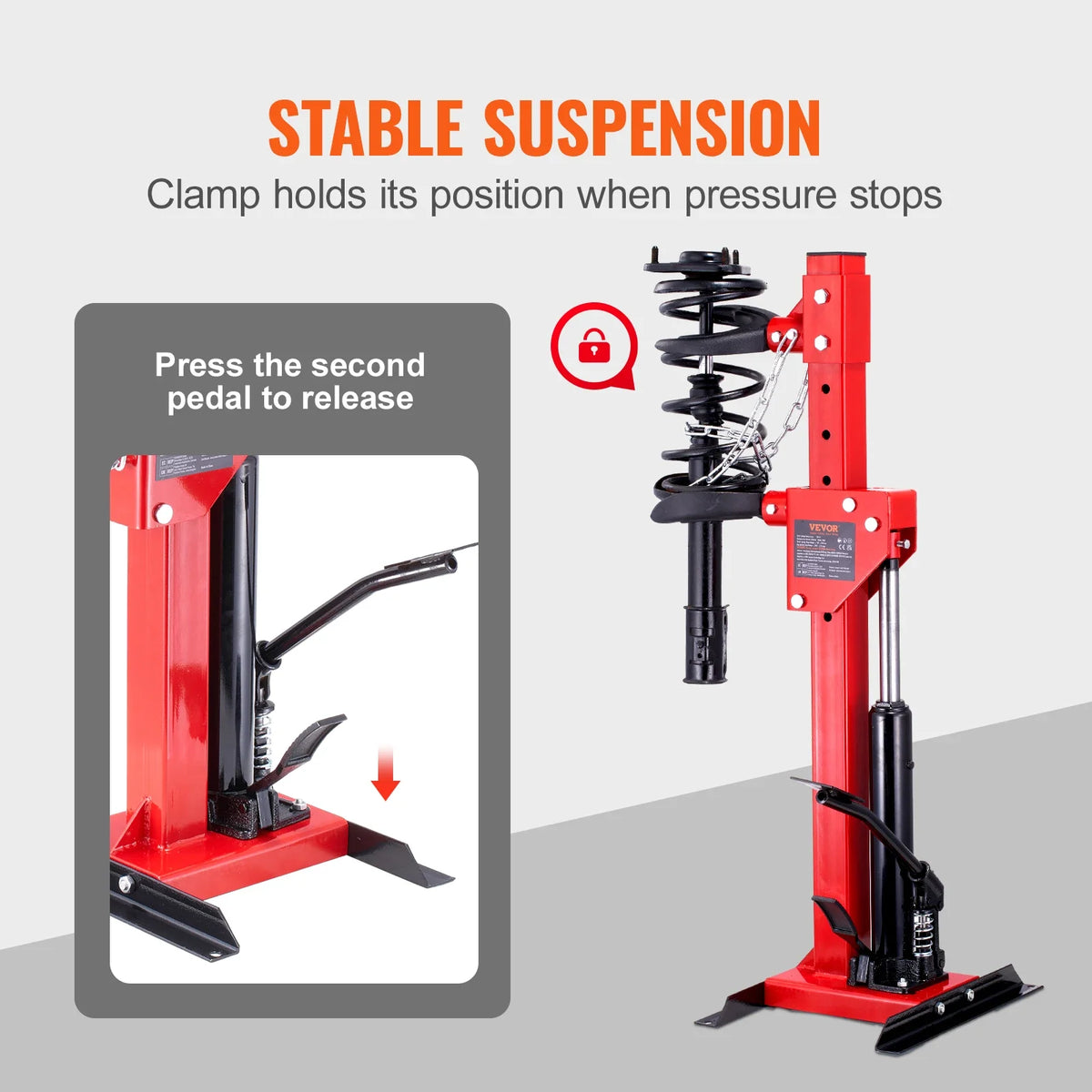 4.5 Ton/9920 LBS Hydraulic Jack Capacity 1 Ton Rated Compression Force Hydraulic Compressor for Strut Spring Removing