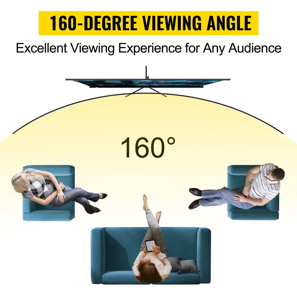 Tripod Projector Screen Stand 60 70 80 90 100 110 Inch 16:9 4K HD Portable Home Cinema for Indoor & Outdoor Projection