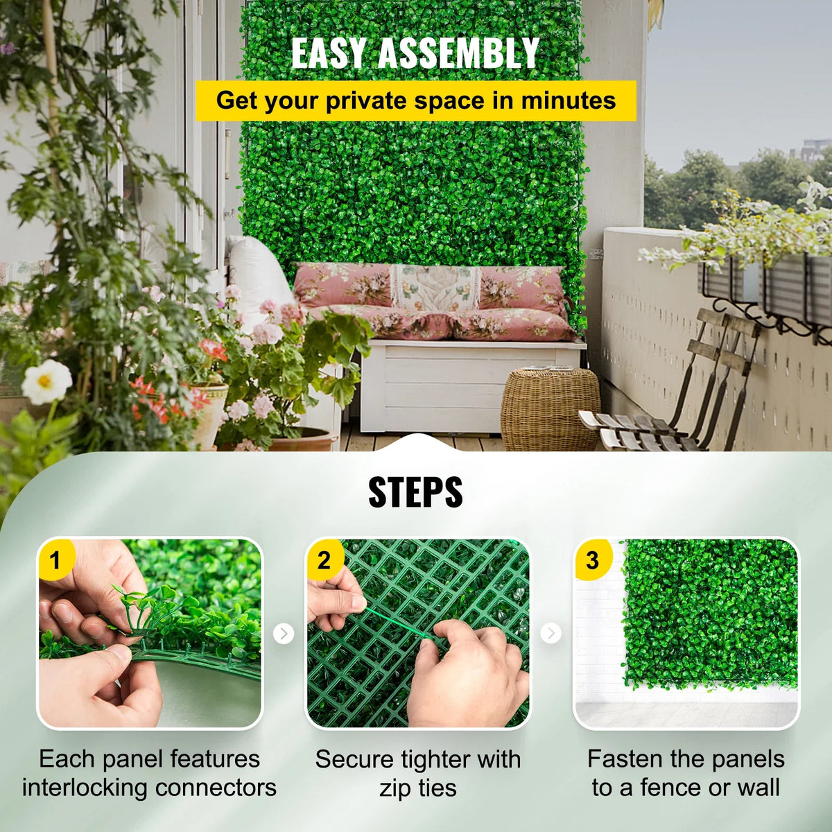 Artificial Plant Wall Decoration Boxwood Hedge Wall Panel Home Decor Fake Plants Grass Backdrop Wall Privacy Hedge Screen