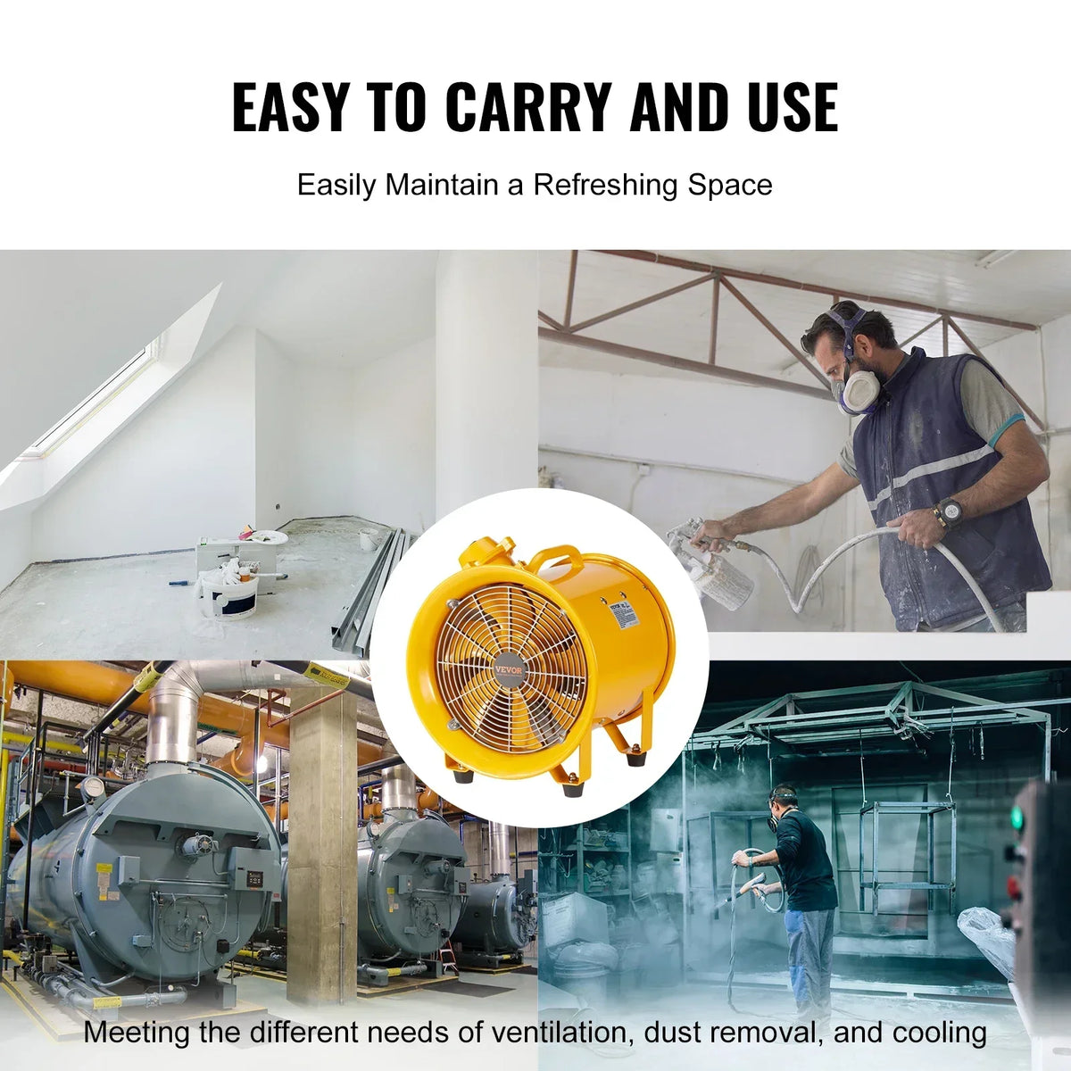 Explosion Proof Tubular Ventilation Fan 350/550/1100W Industrial Exhaust Air Clean Extractor Blower for Factory Warehouse