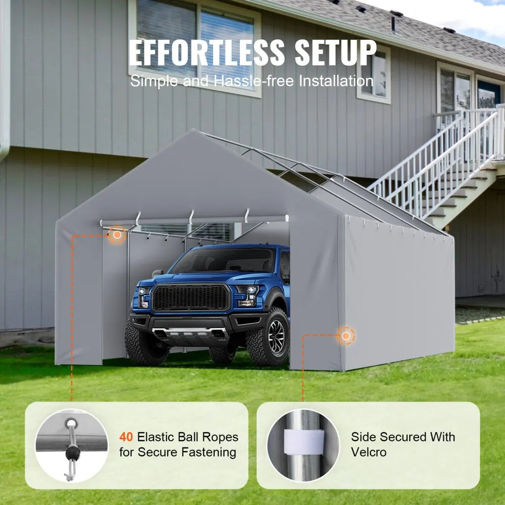 Carport Replacement Canopy Cover Side WallGarage Tent Shelter Tarp Heavy-Duty Waterproof   UV Protected