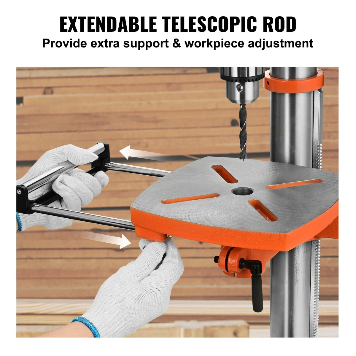 12in Benchtop Drill Press Variable Speed Cast Iron Bench Drill Worktable with Laser Work Light Tabletop Drilling Machine
