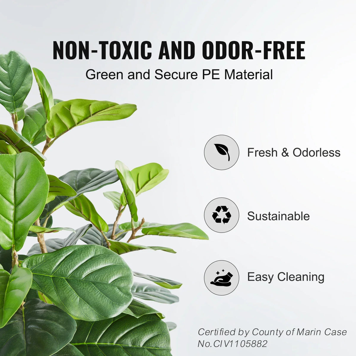 Artificial Olive Tree 4/5/6 FT Tall Faux Plant Secure PE Material & Anti-Tip Tilt Protection Low-Maintenance Tree for Home