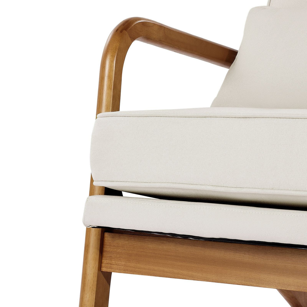 Accent Chair, Mid Century Modern Armchair with Solid Wood Frame and Non-Slip Legs, Upholstered Leisure Chair with Linen Fabric and 5.7 in Thickened Cushion, for Living Room, Bedroom, Office