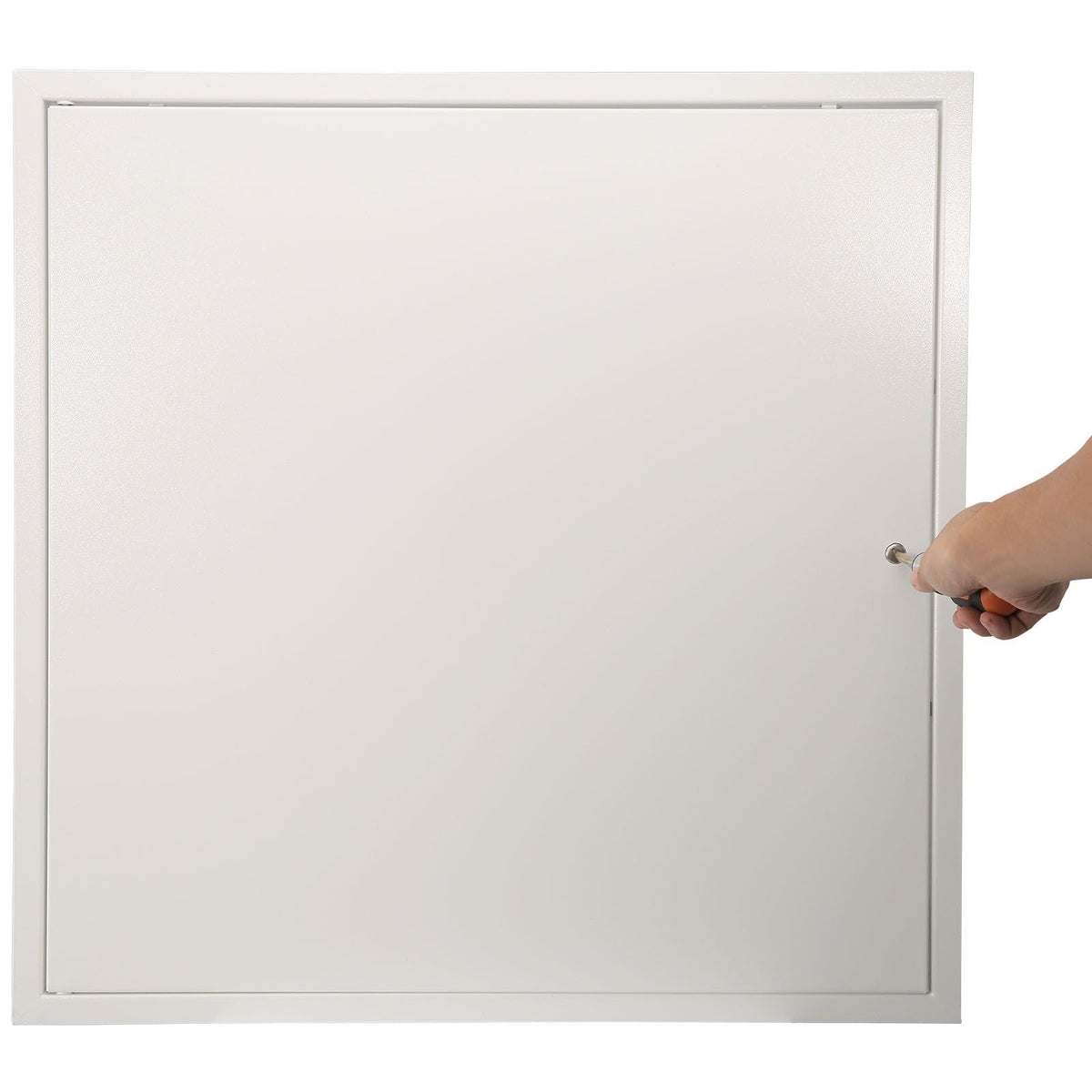 Access Panel for Drywall & Ceiling, 24 x 24 Inch Plumbing Access Panels, Reinforced Access Door, Heavy-Duty Steel Wall Hole Cover, Easy Install Removable Hinged Panel for Wiring & Cables, Silver