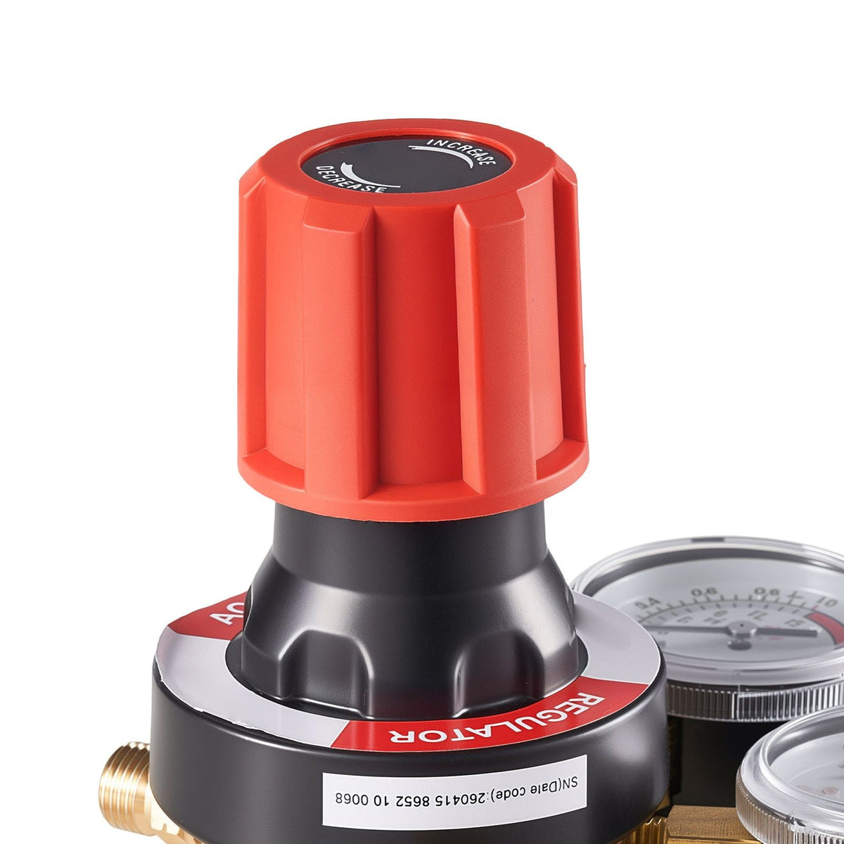 Acetylene Regulator, Precise Acetylene Regulator, 0-500PSI Welding Gas Gauge with CGA-510 Inlet Connection & 9/16"-18 LH Outlet Connection, PC Knob Adjustment
