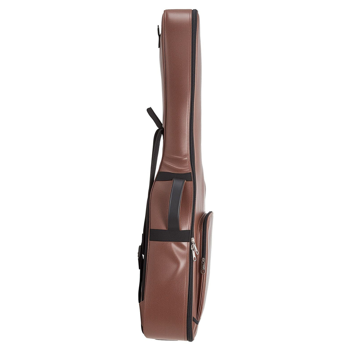 Acoustic Guitar Hard Case, 47.1 Inch, Hard-Shell Protective Travel Carrying Case with Accessory Compartment, Foam Padding, Portable Handle, Shoulder Straps, for 41 Inch Acoustic Guitars, Brown