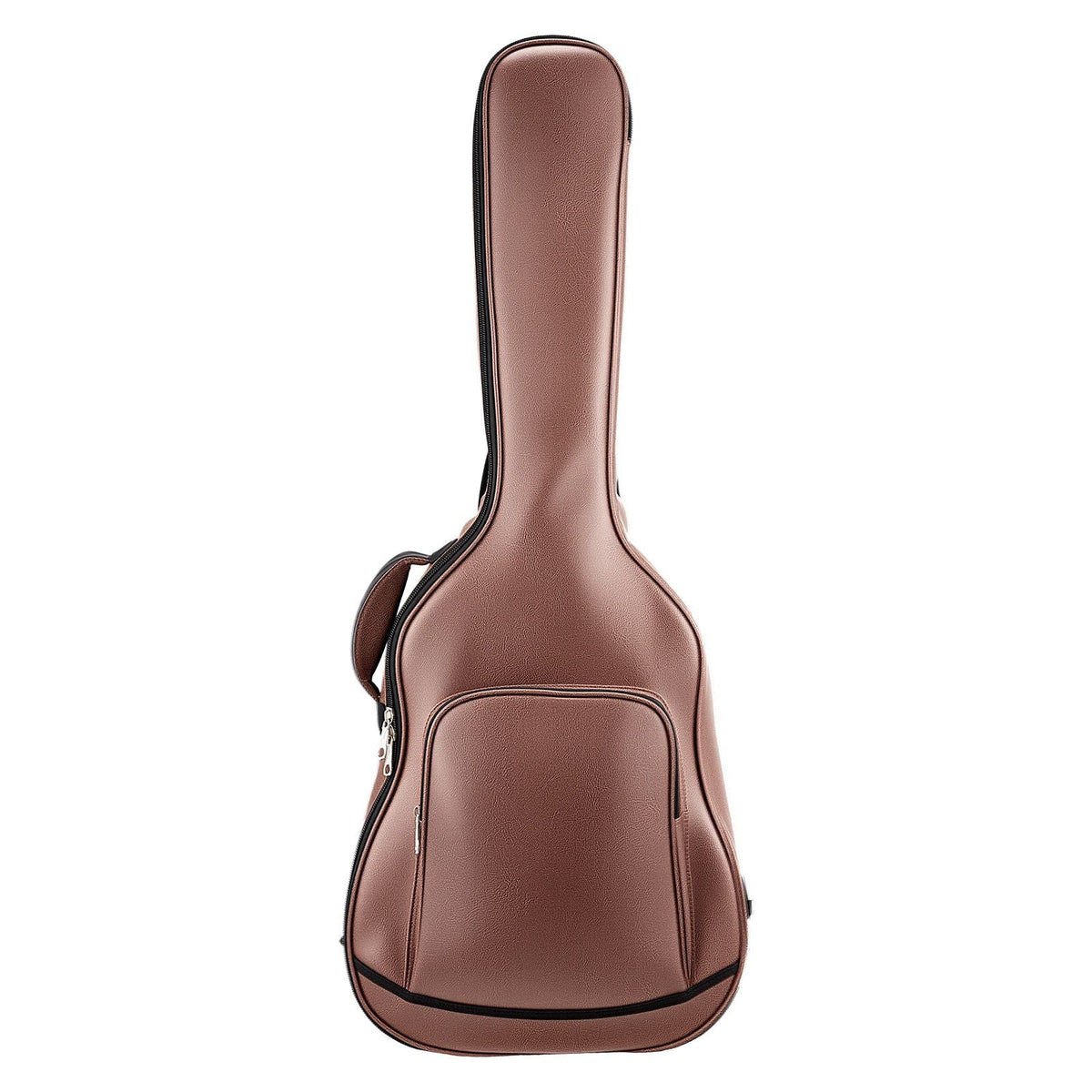 Acoustic Guitar Hard Case, 47.1 Inch, Hard-Shell Protective Travel Carrying Case with Accessory Compartment, Foam Padding, Portable Handle, Shoulder Straps, for 41 Inch Acoustic Guitars, Brown