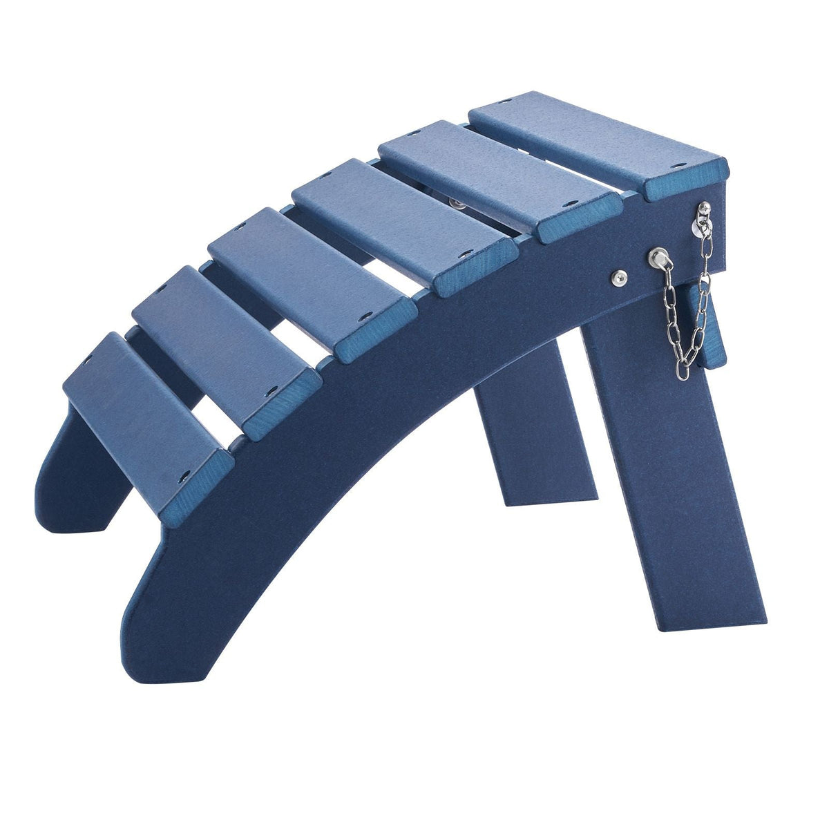 Adirondack Ottoman Set of 2, 18.7L x 18.9W x 13.8H Inch HDPE Plastic Folding Adirondack Ottoman, Weather-Resistant Foot Rest for Adirondack Chair, Used for Outside Porch Pool Lawn Backyard, Blue