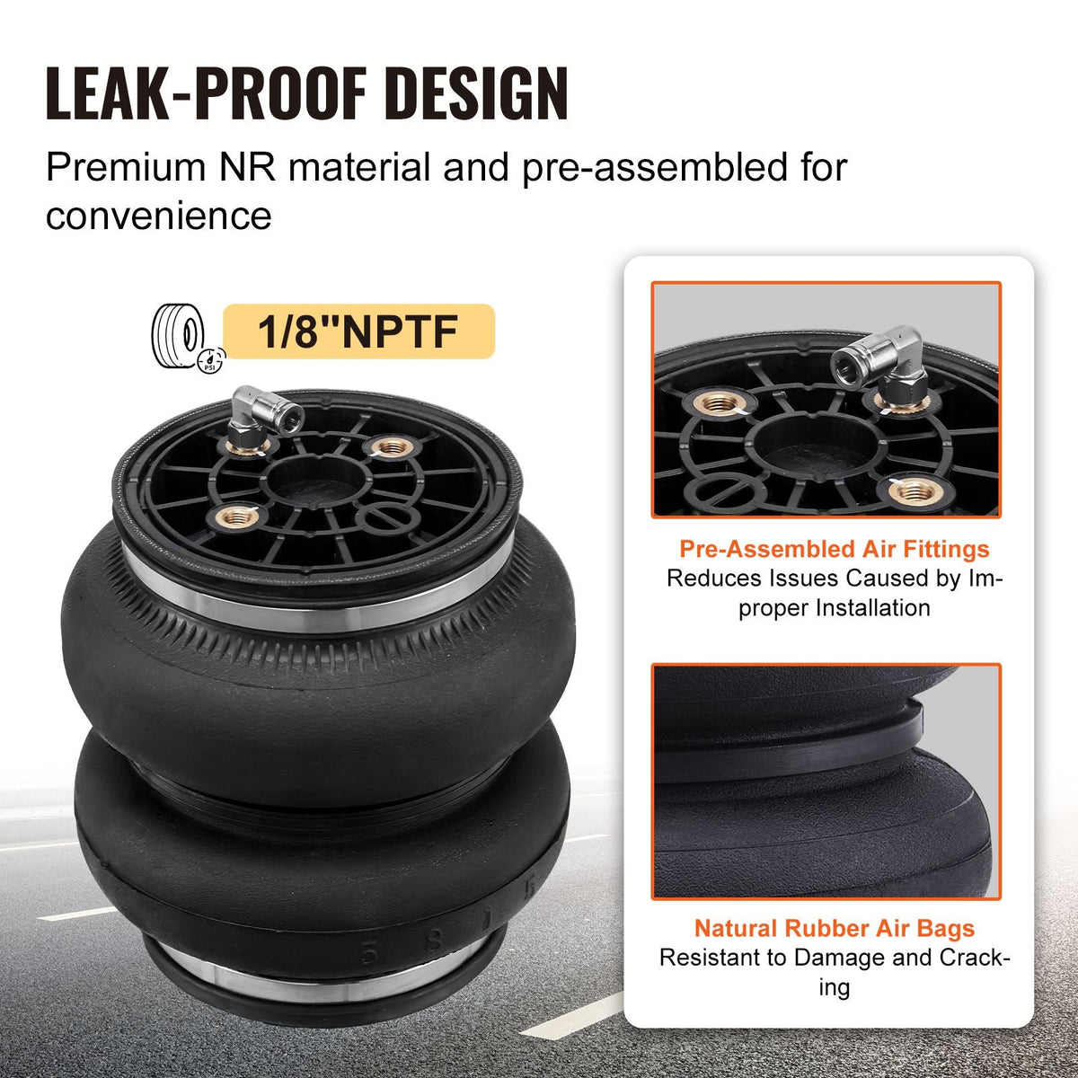 Air Bag Suspension Kit, Air Springs Suspension Bag Kit Compatible with 2011-2019 Chevrolet Silverado 2500/3500HD and GMC Sierra 2500/3500HD 4WD RWD, 5000 lbs Loading, 5 to 100 PSI