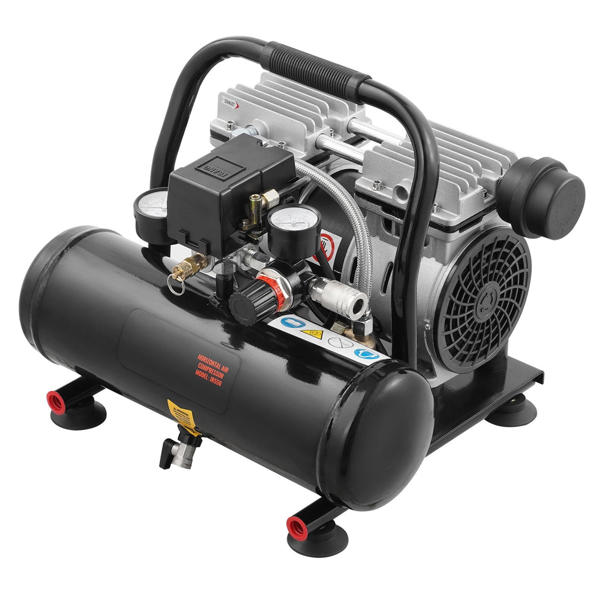 Air Compressor, 1 Gallon Steel Tank, 1HP 1.5 CFM 90PSI Oil Free Air Compressor & Max. 120PSI Pressure, 78dB Ultra Quiet Portable Compressor, for Auto Repair, Tire Inflation, Spray Painting