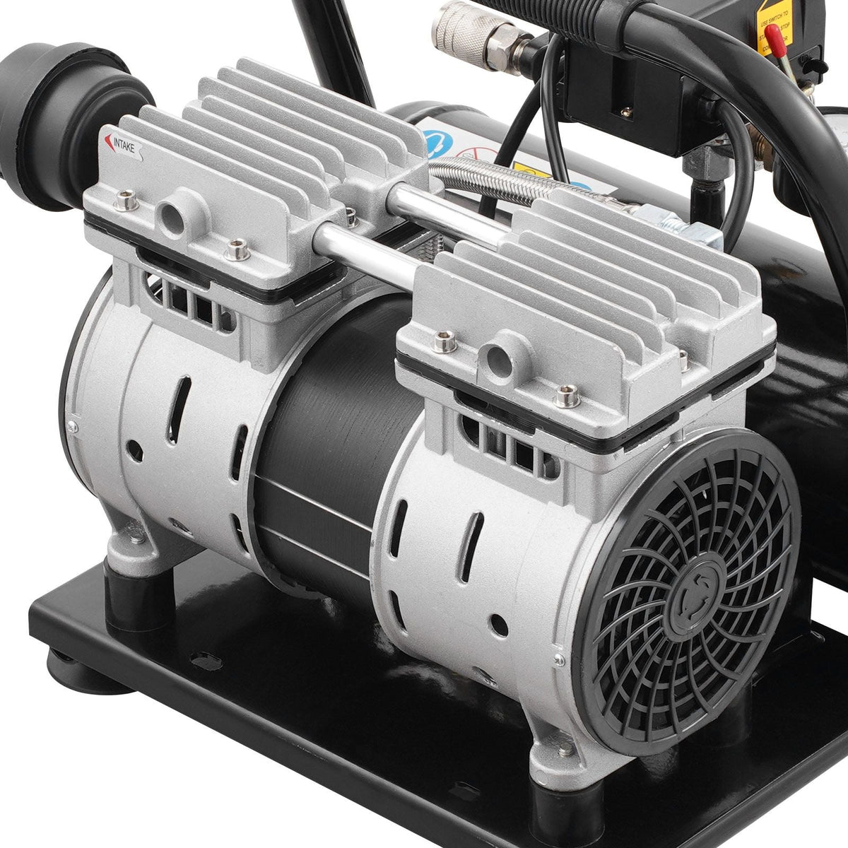 Air Compressor, 1 Gallon Steel Tank, 1HP 1.5 CFM 90PSI Oil Free Air Compressor & Max. 120PSI Pressure, 78dB Ultra Quiet Portable Compressor, for Auto Repair, Tire Inflation, Spray Painting