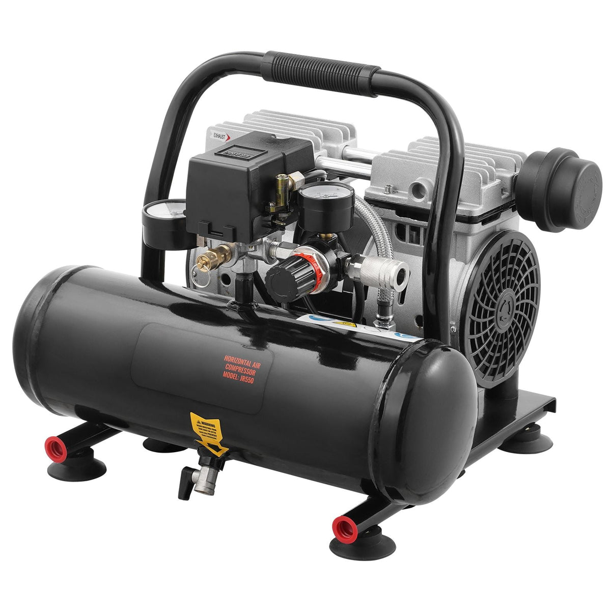 Air Compressor, 1 Gallon Steel Tank, 1HP 1.5 CFM 90PSI Oil Free Air Compressor & Max. 120PSI Pressure, 78dB Ultra Quiet Portable Compressor, for Auto Repair, Tire Inflation, Spray Painting
