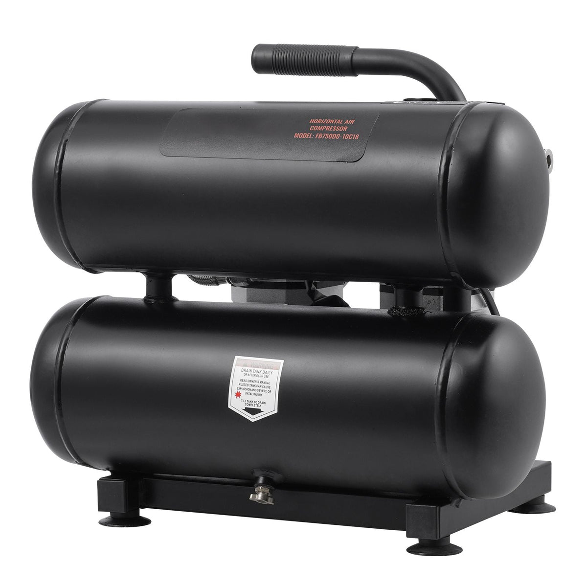 Air Compressor, 4.6 Gallon Steel Tank, 1HP 2.2 CFM@90 PSI Oil Free Air Compressor & Max. 120PSI Pressure, 80dB Ultra Quiet Portable Compressor, for Auto Repair, Tire Inflation, Spray Painting