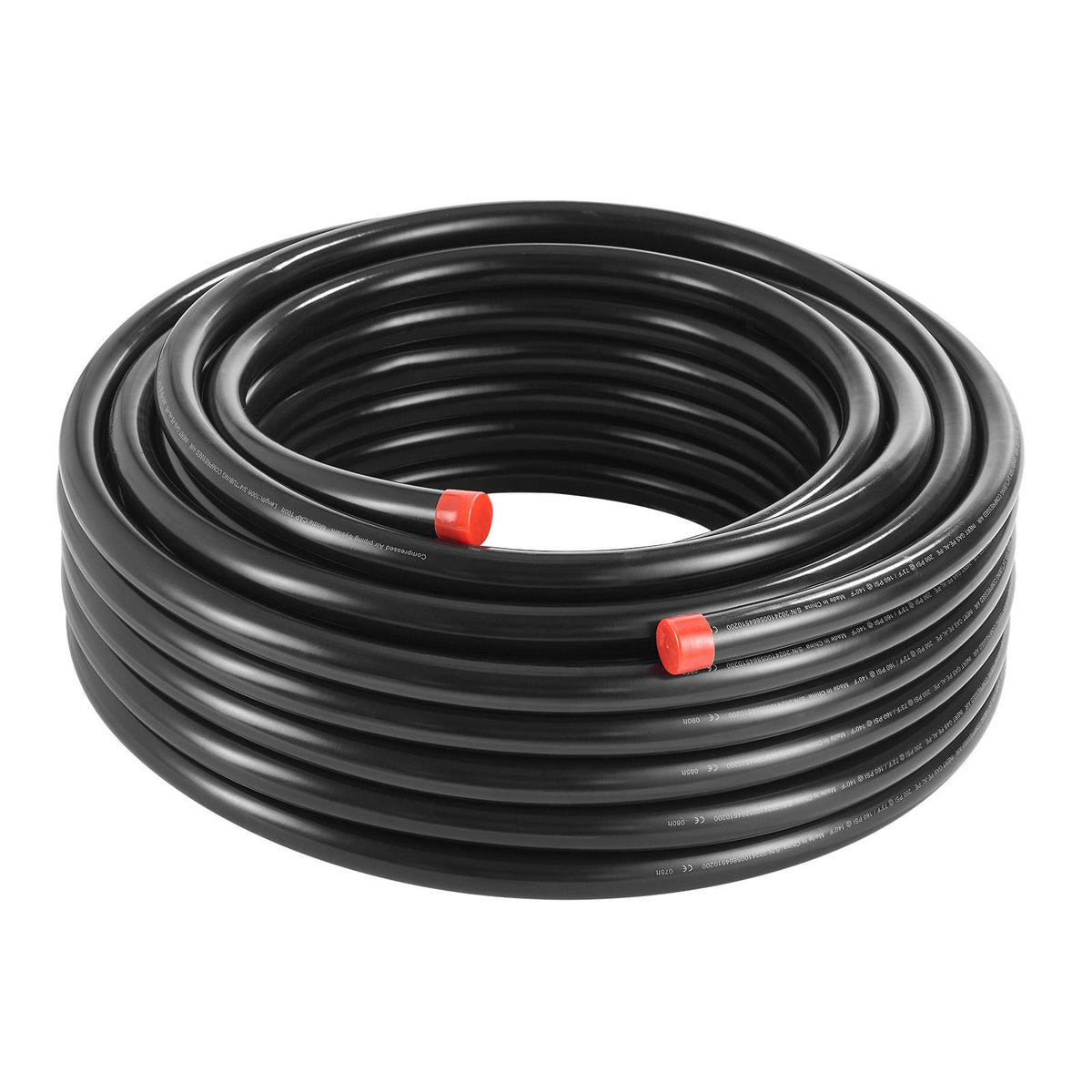 Air Compressor Line Kit, 100FT x 3/4", HDPE-Aluminum Compressed Air Piping System, Leak-Proof, Pressure-Resistant & Easy-to-Install, Compressed Air Line Tubing Kit for Garages Workshops, Black