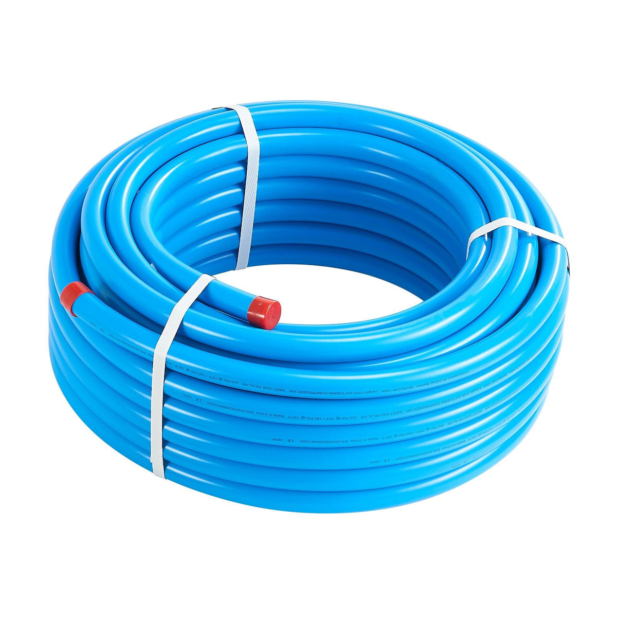 Air Compressor Line Kit, 100FT x 3/4", HDPE-Aluminum Compressed Air Piping System, Leak-Proof, Pressure-Resistant & Easy-to-Install, Compressed Air Line Tubing Kit for Garages Workshops, Blue