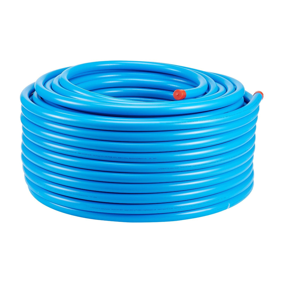 Air Compressor Line Kit, 200FT x 3/4", HDPE-Aluminum Compressed Air Piping System, Leak-Proof & Easy-to-Install, Compressed Air Line Tubing Kit for Garages Workshops, Blue