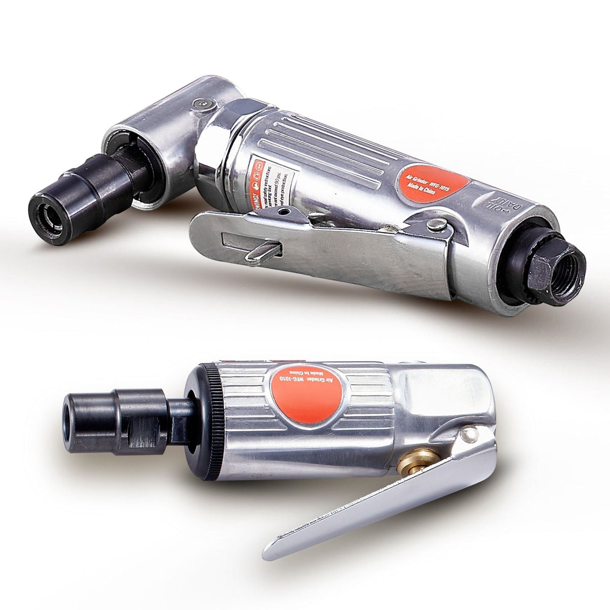 Air Die Grinder Kit, Right Angle Grinder w/ Die Grinder Combo & 10PCS Single Cut Carbide Burr Set, Lightweight, Ball Bearing Construction for Grinding, Deburring, Cutting, Polishing