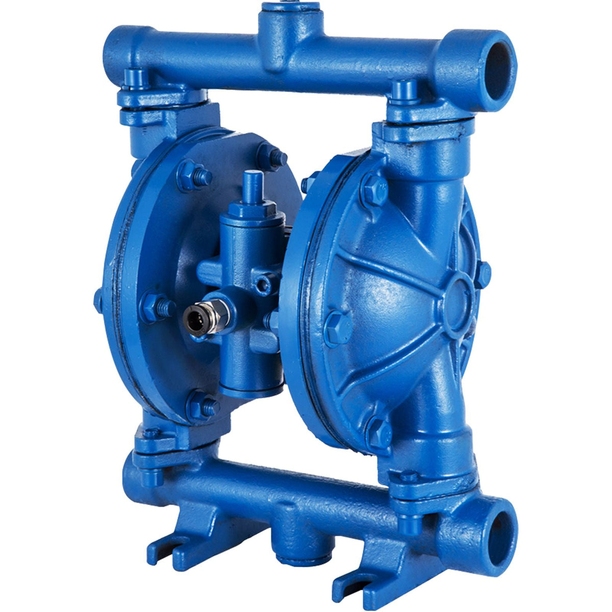 Air-Operated Double Diaphragm Pump, 1/2 in Inlet & Outlet, Cast Iron Body, 3 GPM & Max 90 PSI, Nitrile Diaphragm Pneumatic Transfer Pump for Petroleum, Diesel, Oil & Low Viscosity Fluids