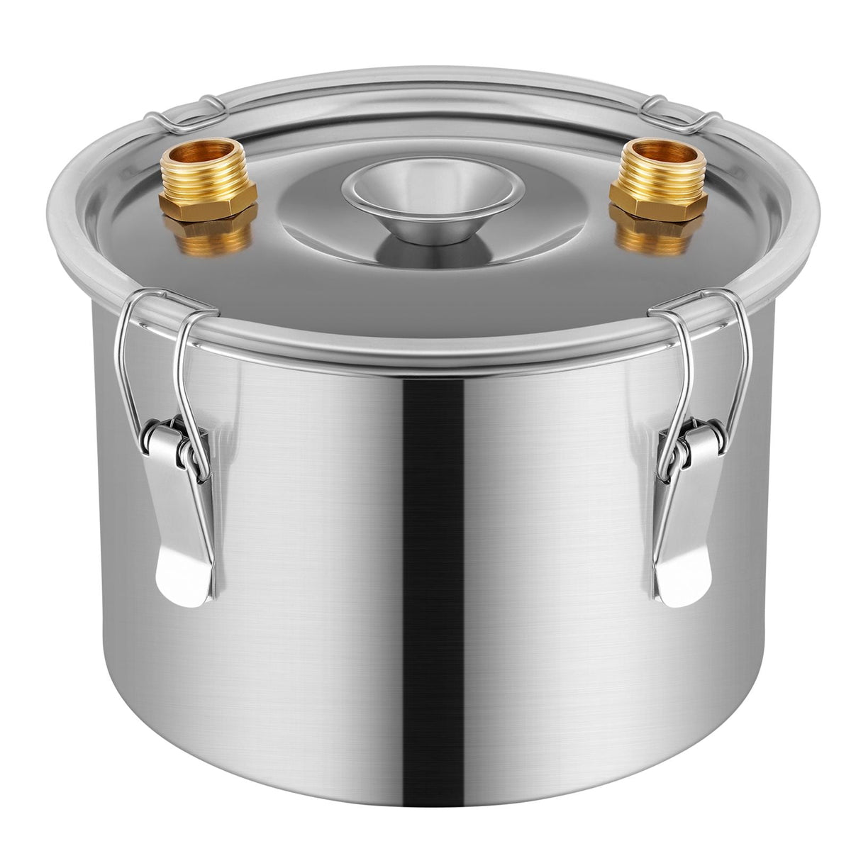 Alcohol Still, 3 Gal / 11.4 L Stainless Steel Water Alcohol Distiller with Copper Coil for Fast Cooling, Dual Condenser Distiller Kit with Secondary Distillation, for Wine Whisky Brandy, Silver